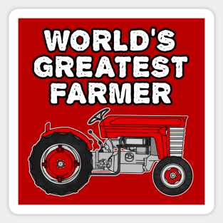 Vintage Tractor, World's Greatest Farmer, Farming Funny Sticker